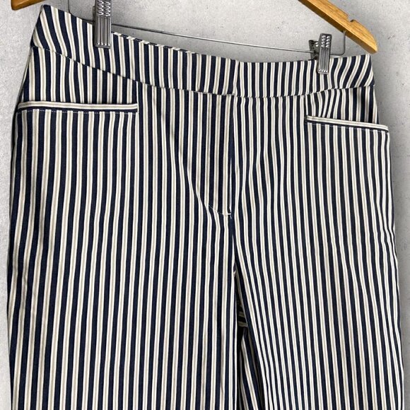 𝅺CHICOS Fabulously Slimming Striped Trouser Pants Size 1 - Picture 4 of 8